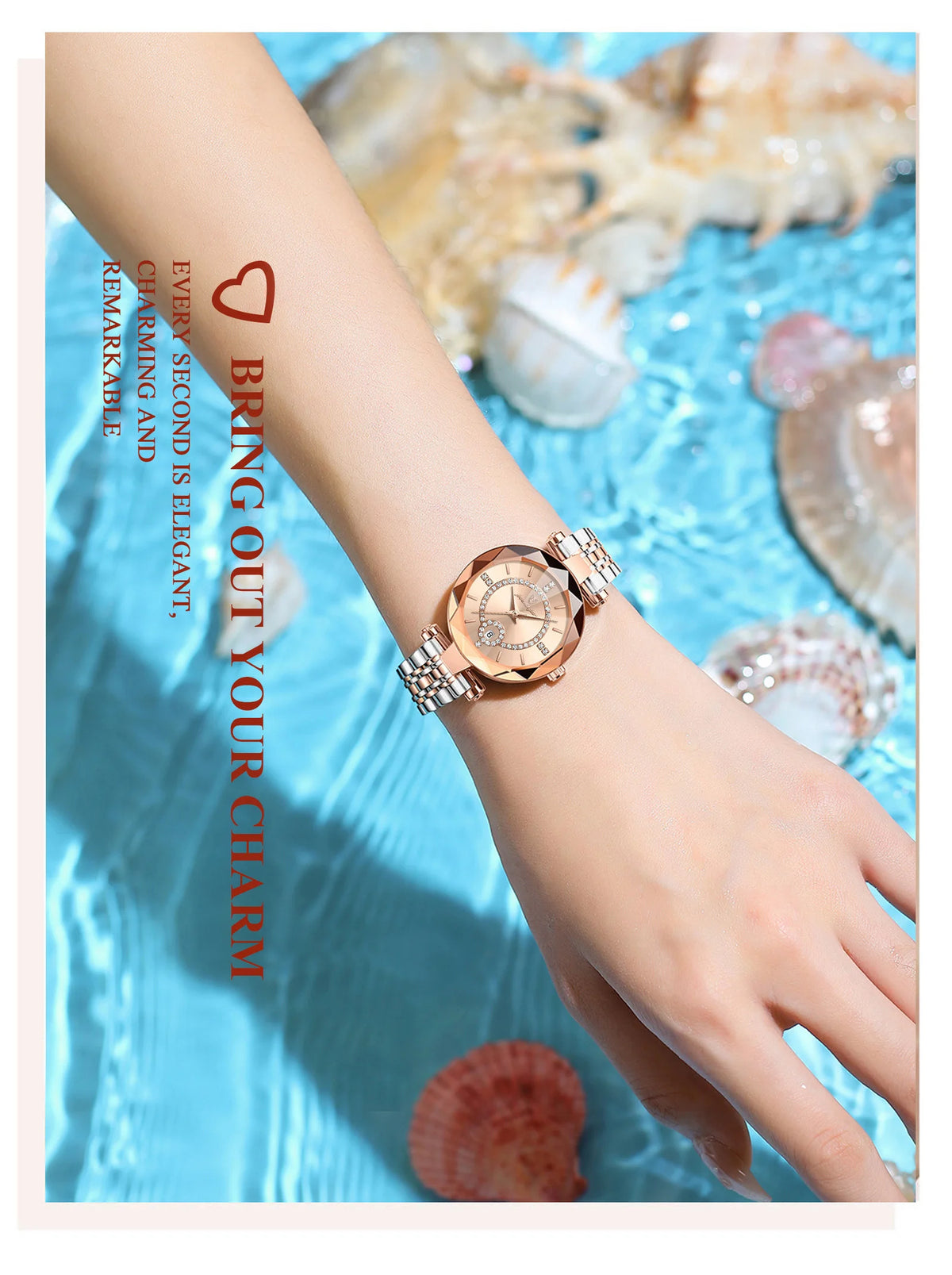 POEDAGAR Luxury Brand Women's Watches Waterproof Stainless Steel Date Ladies Wristwatch Fashion Elegant Quartz Woman Watch Reloj
