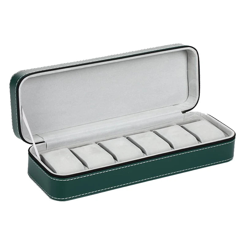 2/4/6/8/10/12 Slots Watch Suitcase Organizer Portable Zipper Watch Case Bracelets Men's and Women's Multifunctional Display Box