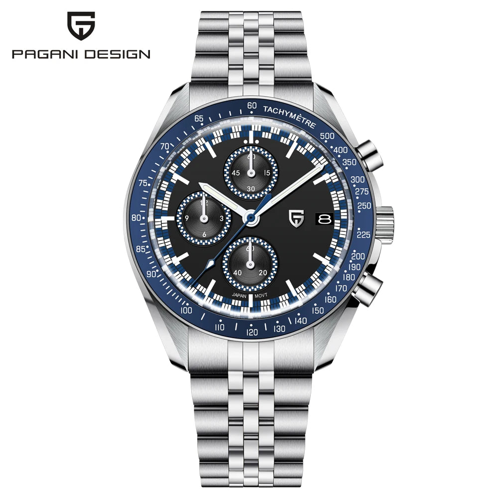 2026 New PAGANI DESIGN Moon Men's Watches Luxury Speed Chronograph Quartz Watch For Man AR Sapphire Mirror Waterproof Clock Gift