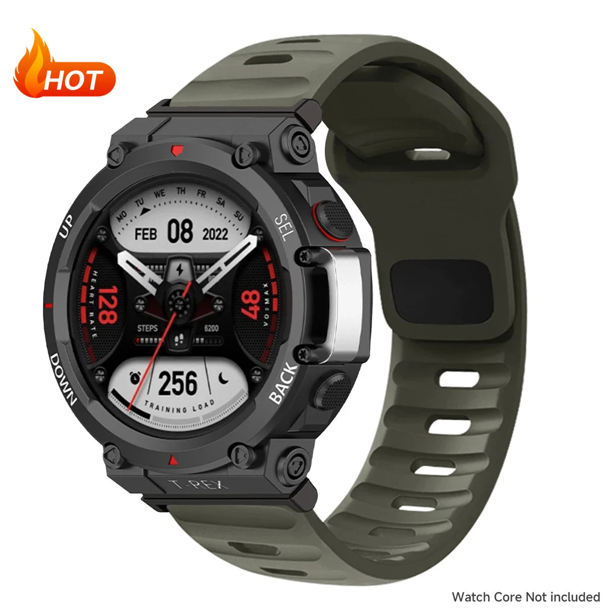 Silicone Band For Huami Amazfit T-REX 3/2/1 Smart Watch Sports Strap Bracelet For Amazfit T-Rex Pro/T-REX Ultra Rubber Correa