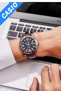 Casio Watch for Men Simple Relogio Waterproof Business Casual Watch MTP-V005D-2B4 Steel Belt Series