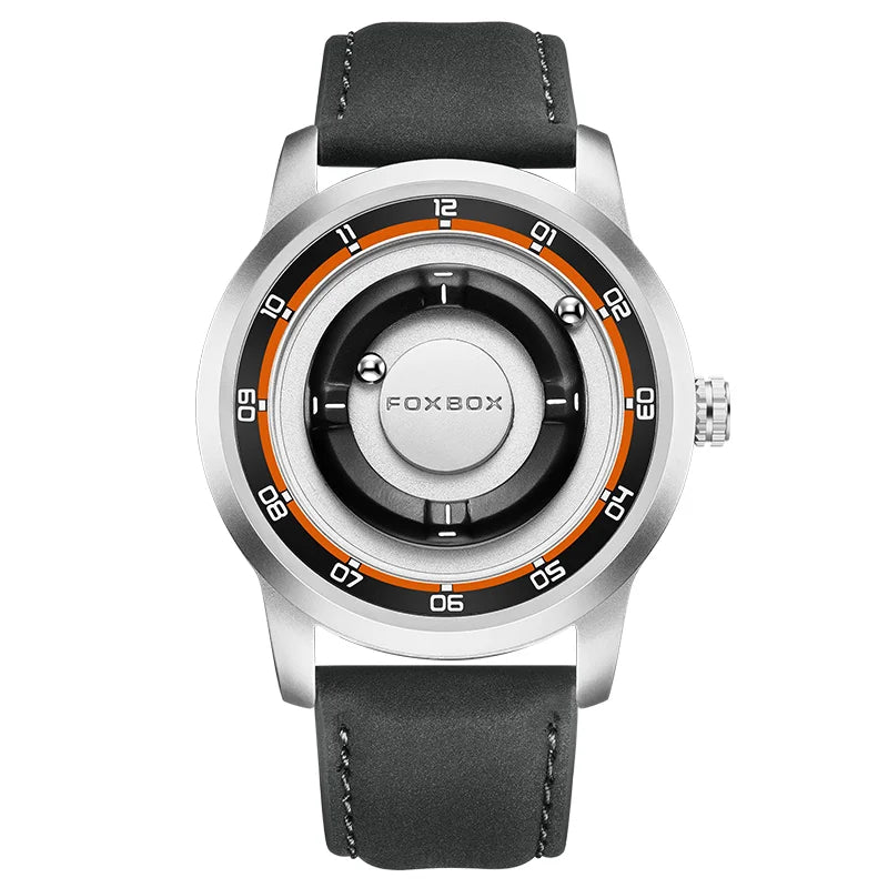 Foxbox 2025 Luxury Watches Men Creative Scrolling Beads Quartz Wristwatches Fashion Waterproof Magnetic Force Mens Watch Reloj