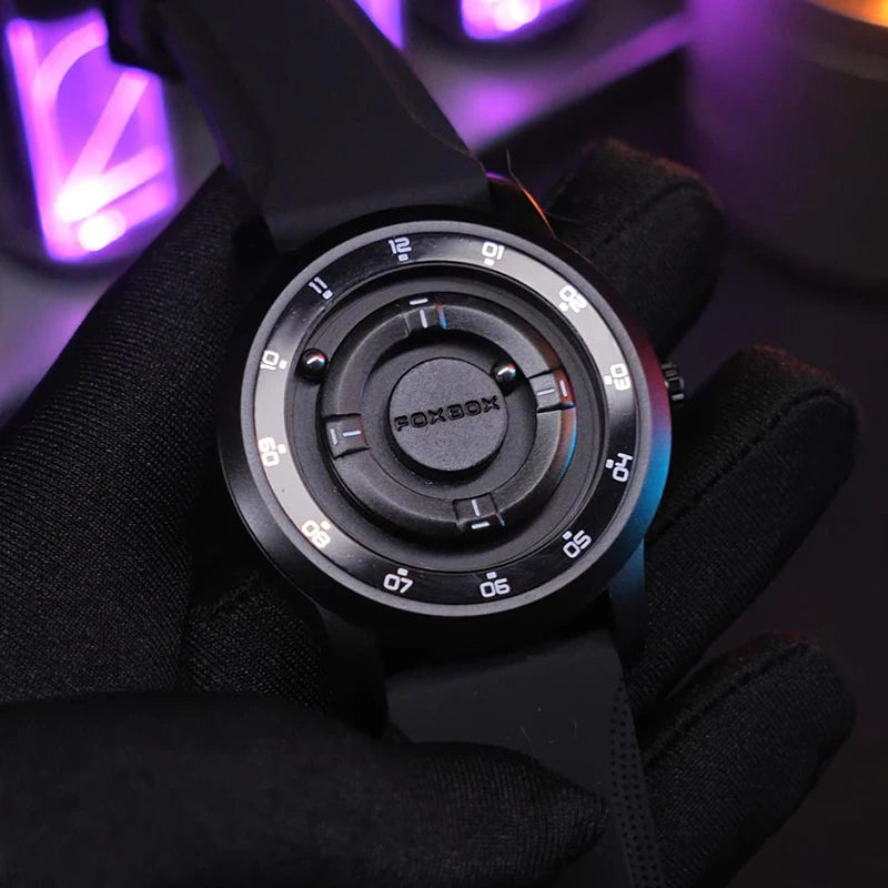 Foxbox 2025 Luxury Watches Men Creative Scrolling Beads Quartz Wristwatches Fashion Waterproof Magnetic Force Mens Watch Reloj