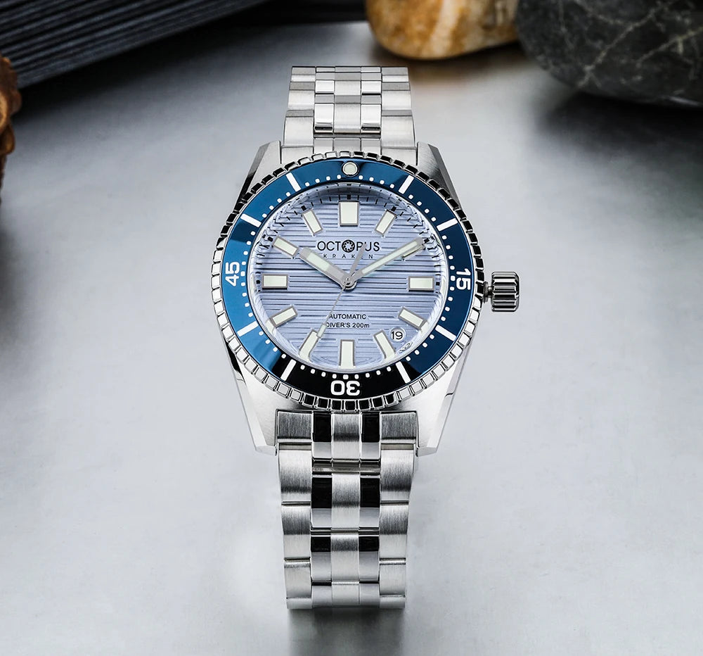 Octopus Kraken 39MM NH35 Men's Automatic Mechanical Watch Sapphire Stainless Steel Diving 20Bar Luminous C3 reloj hombre watches