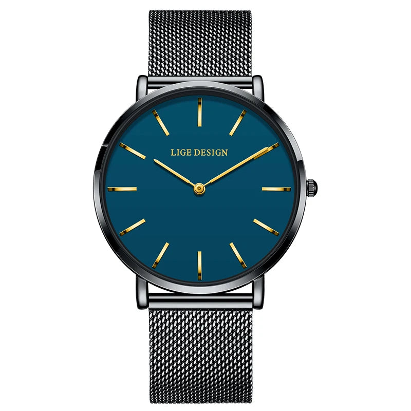 LIGE NEW 2026 TOP Elegant Women's Watches Fashion Simple Ladies Watches Quartz Waterproof Watches for Women Relogio Feminino+BOX