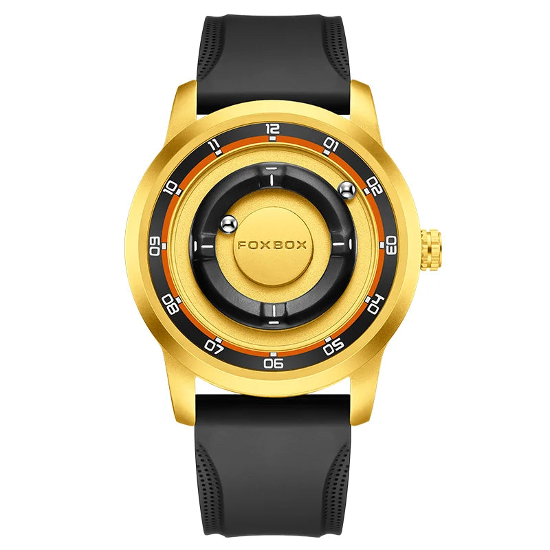 Foxbox 2025 Luxury Watches Men Creative Scrolling Beads Quartz Wristwatches Fashion Waterproof Magnetic Force Mens Watch Reloj