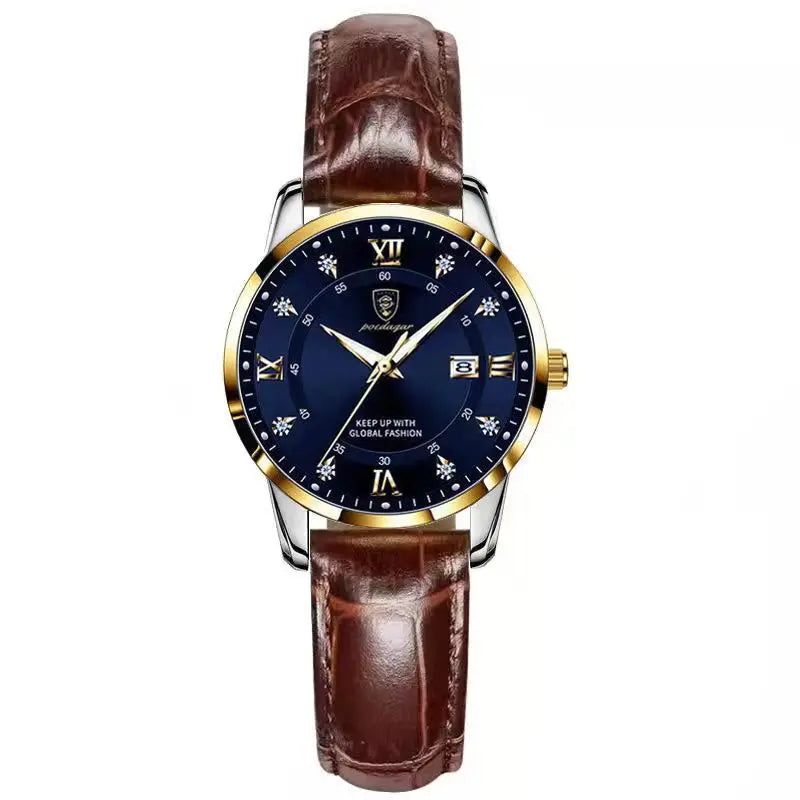 POEDAGAR Casual Wrist Watch For Women Luxury Waterproof Luminous Date Ladies Watch Stainless Steel Quartz Women Watch Gold reloj