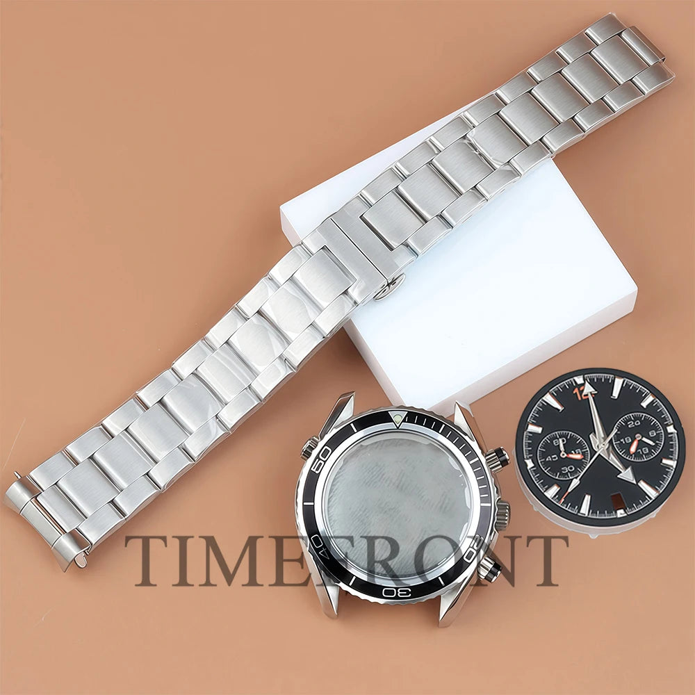 Chronograph VK63 Dial 45.5mm Dial For Seamaster 600 Waterproof Watch Case For Seiko VK63 VK64 Quartz Movement 33mm Dial 5 hands