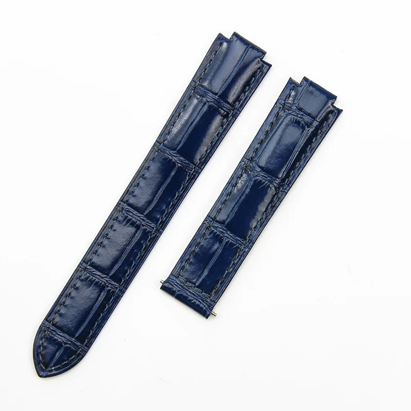 Applicable Cartier Blue Balloon Watch Strap Genuine Leather Unisex Original Folding Buckle Tail Bulge Cowhide Accessories14mm16m