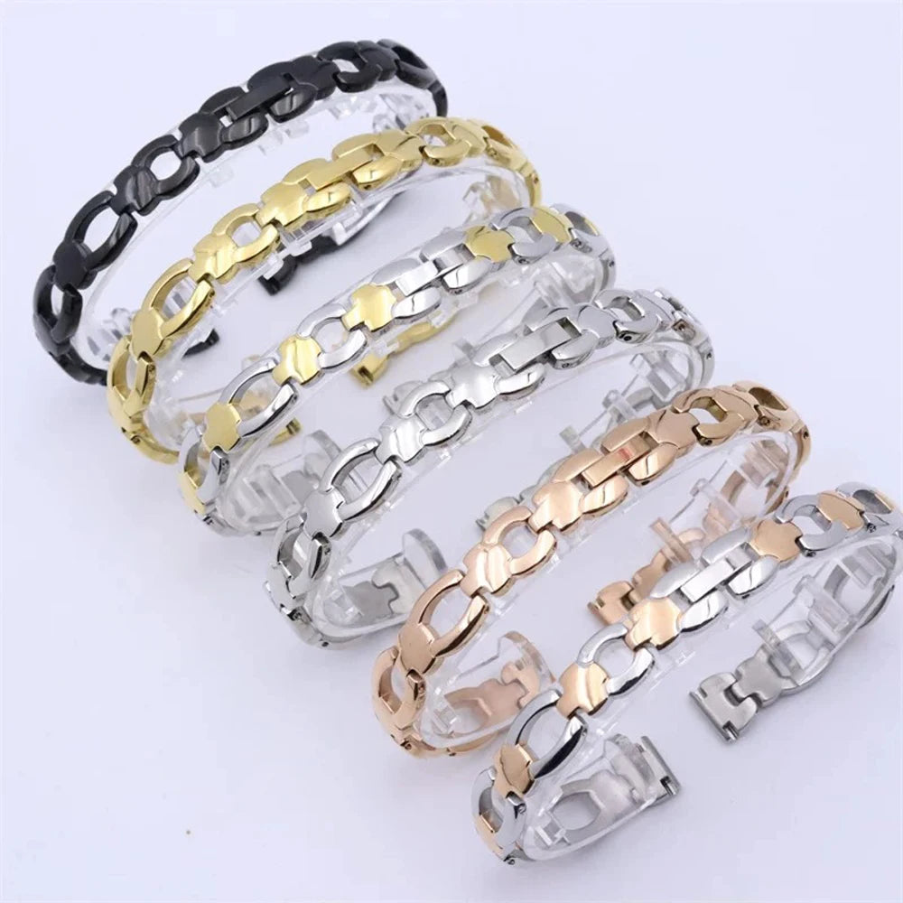 10mm 12mm 14mm For Any Brand Women Watch Band Strap Ceramic Watchband Silver Black Gold Rose Gold Mesh Belt Bracelet