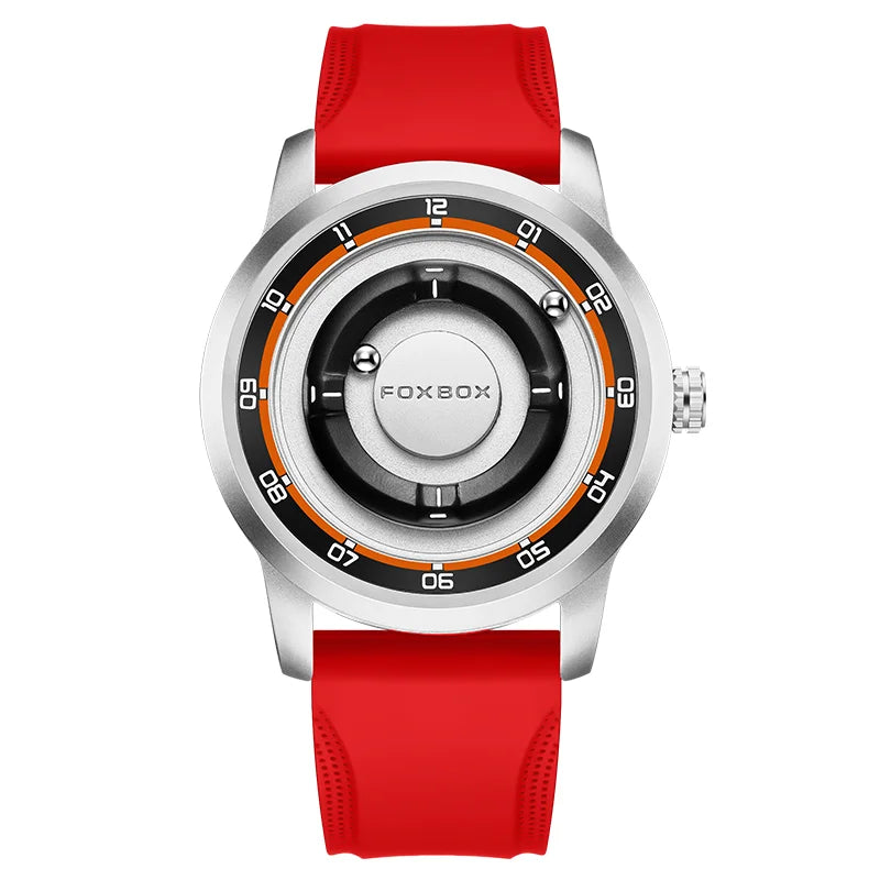Foxbox 2025 Luxury Watches Men Creative Scrolling Beads Quartz Wristwatches Fashion Waterproof Magnetic Force Mens Watch Reloj