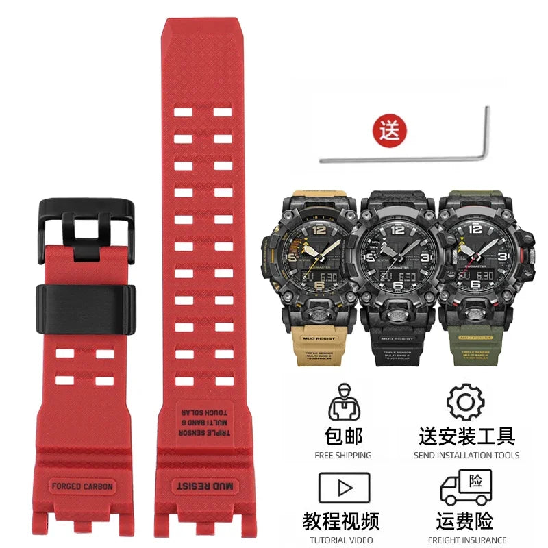 For G-SHOCK Casio Watch Band for Men's Second Generation Big Mud King Modified GWG2000 GWG-2000 GWG-2040 Resin Rubber Strap