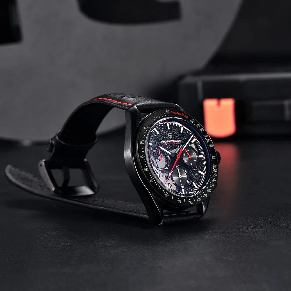 2026men's watches top Pagani design brand quartz men's watches VK63 sports chronograph sapphire leather strap relógios masculino