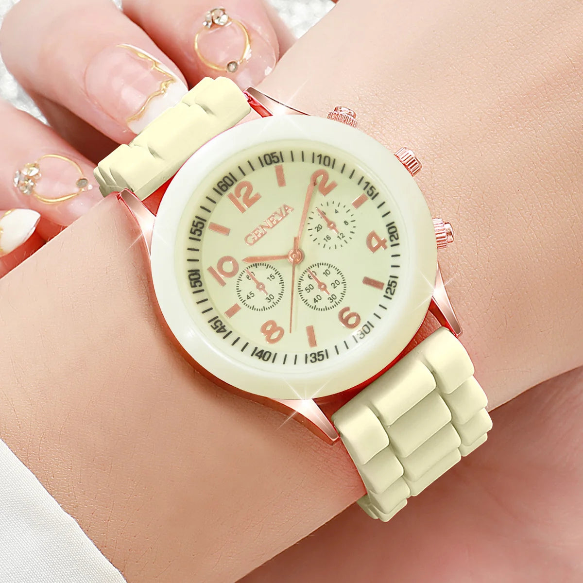 8PCS/Set Fashion Women Watches Casual Ladies Quartz Watch for Girls Clock Gift Reloj Mujer（Without Box）