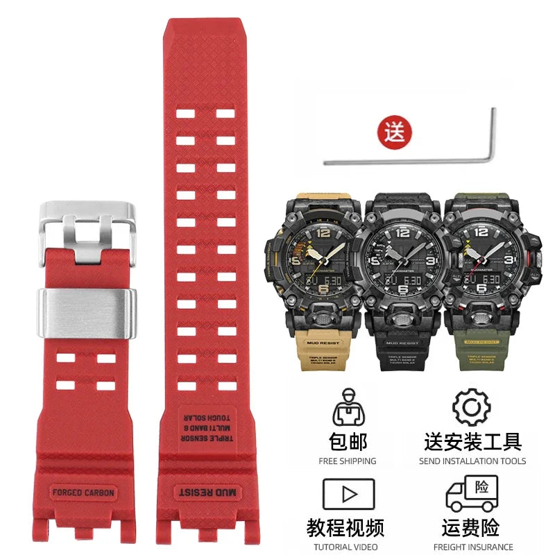 For G-SHOCK Casio Watch Band for Men's Second Generation Big Mud King Modified GWG2000 GWG-2000 GWG-2040 Resin Rubber Strap