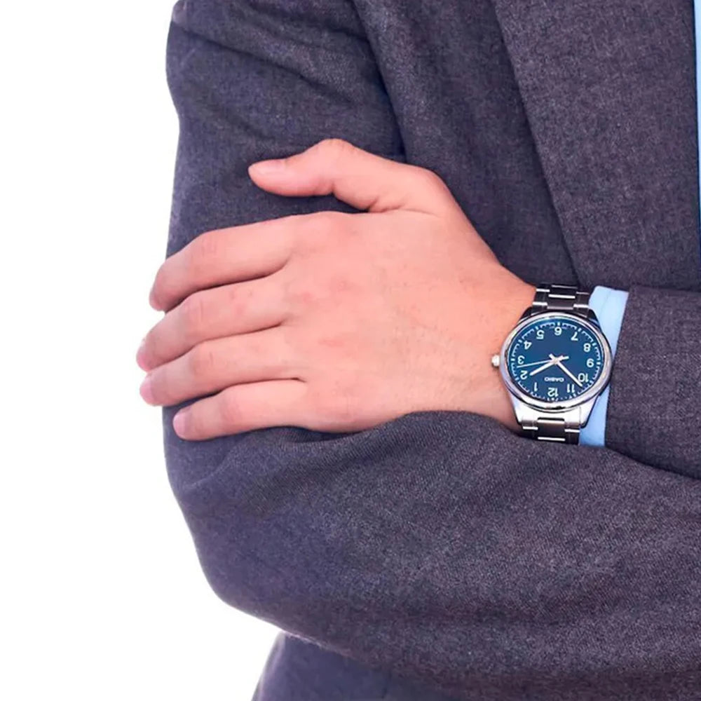 Casio Watch for Men Simple Relogio Waterproof Business Casual Watch MTP-V005D-2B4 Steel Belt Series