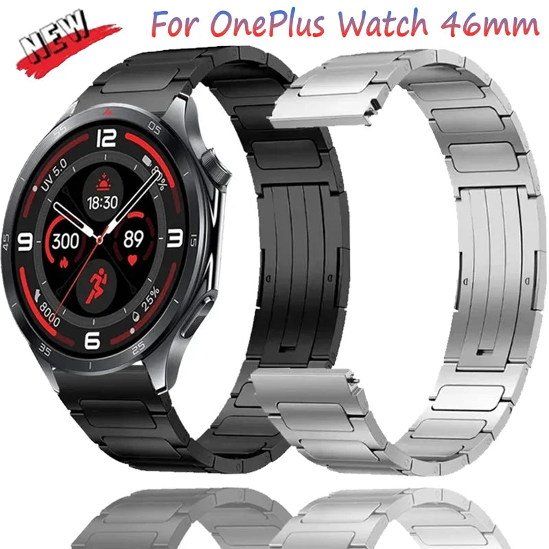 22mm Titanium Strap For OnePlus Watch 46mm/3/2/2R Luxury Breathable Bracelet For OPPO Watch 4 Pro-X-X2/Realme Watch S2-2 3 S Pro