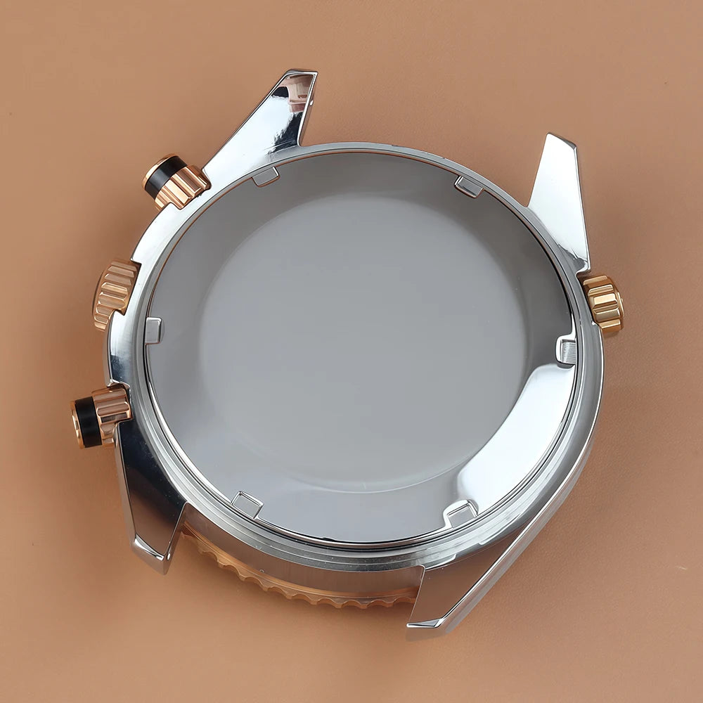 Chronograph VK63 Dial 45.5mm Dial For Seamaster 600 Waterproof Watch Case For Seiko VK63 VK64 Quartz Movement 33mm Dial 5 hands