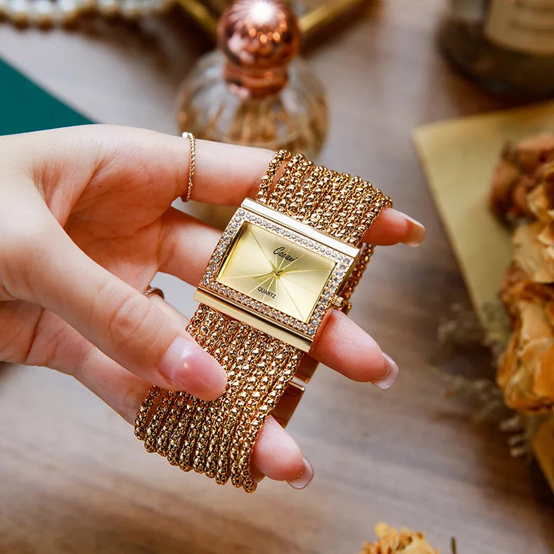 Original Diamond Bracelet Watch for Woman Waterproof Luxury Women Quartz Watches Dress Watch Ladies Wristwatch Jewelry Gift
