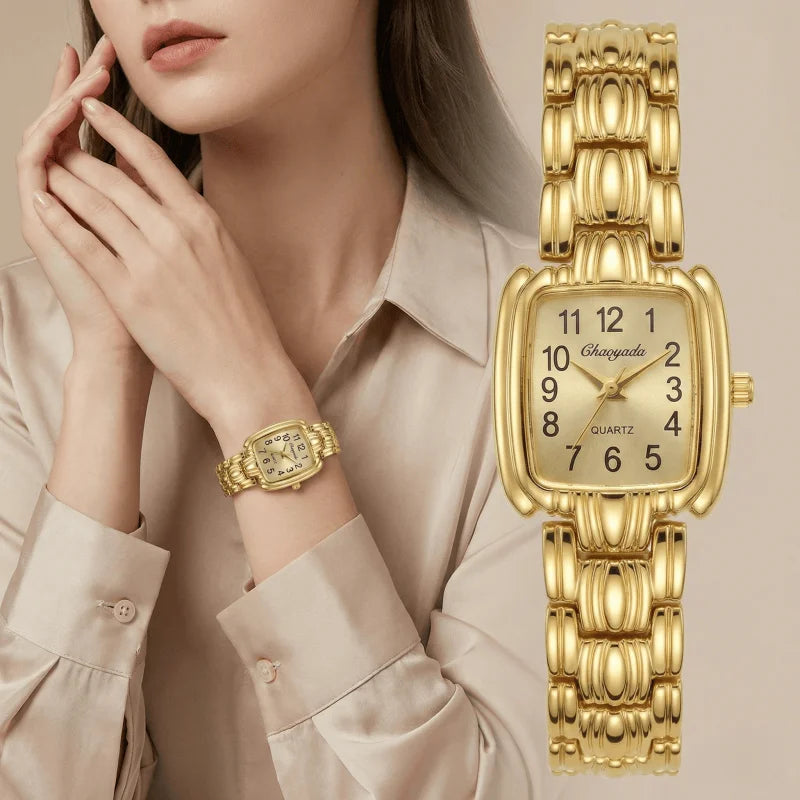 New Luxury Women Watches Fashion Square Quartz Watches for Woman Vintage Elegant Ladies Wristwatch Clock Gift Montre Femme