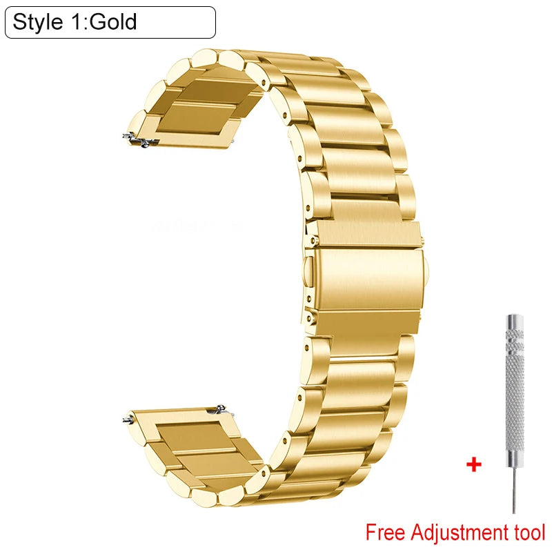 22mm Metal Band For Huami Amazfit T-Rex3 Pro 48mm Wrist Band Strap Bracelet For Amazfit Helio/Pace/Stratos 3 2 2S/Bip 6 5 Correa