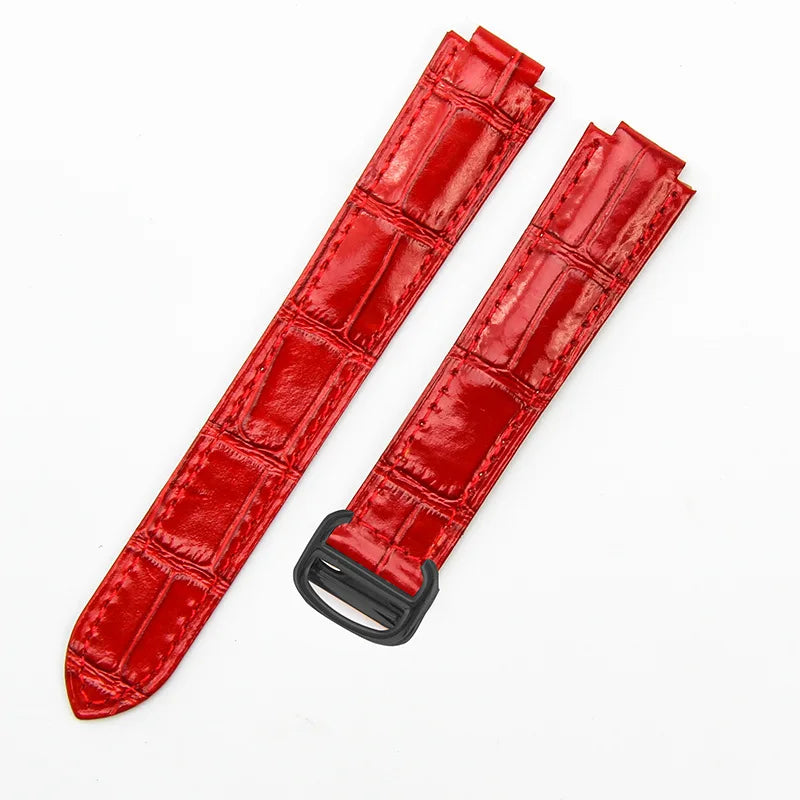 Applicable Cartier Blue Balloon Watch Strap Genuine Leather Unisex Original Folding Buckle Tail Bulge Cowhide Accessories14mm16m