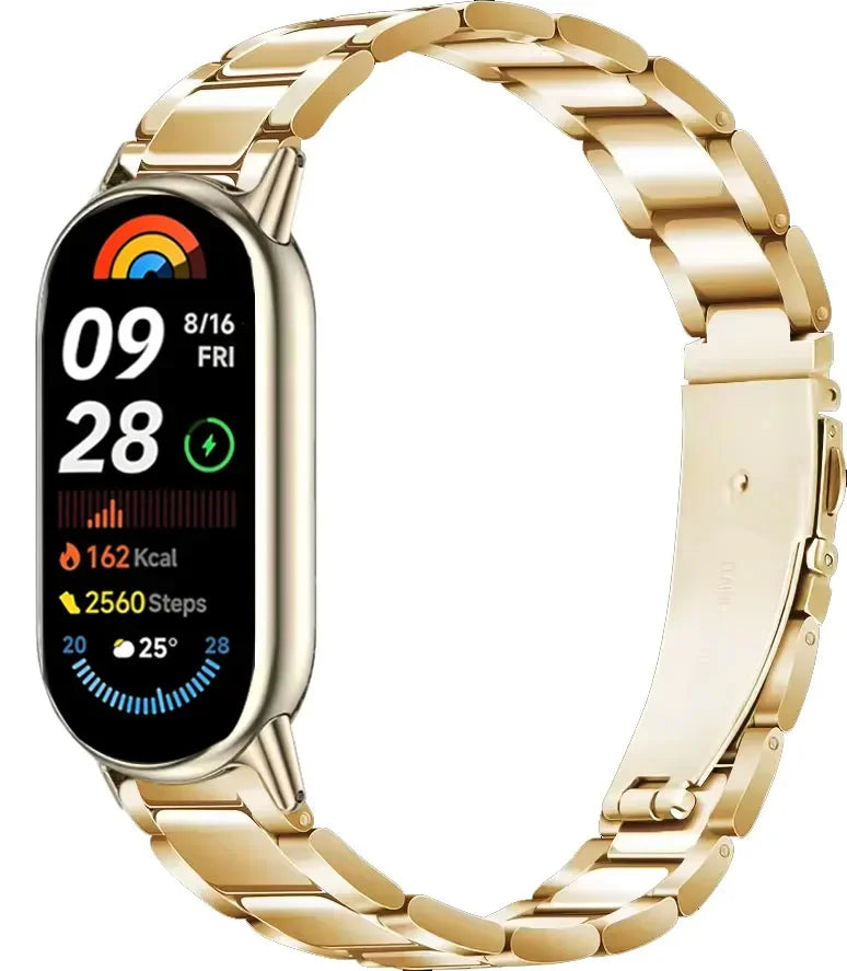 Metal Strap for Xiaomi Mi Band 10/9/8 Stainless Steel Watch Strap Correa for Miband 8/9/10 Replacement Wristband Bracelet Correa
