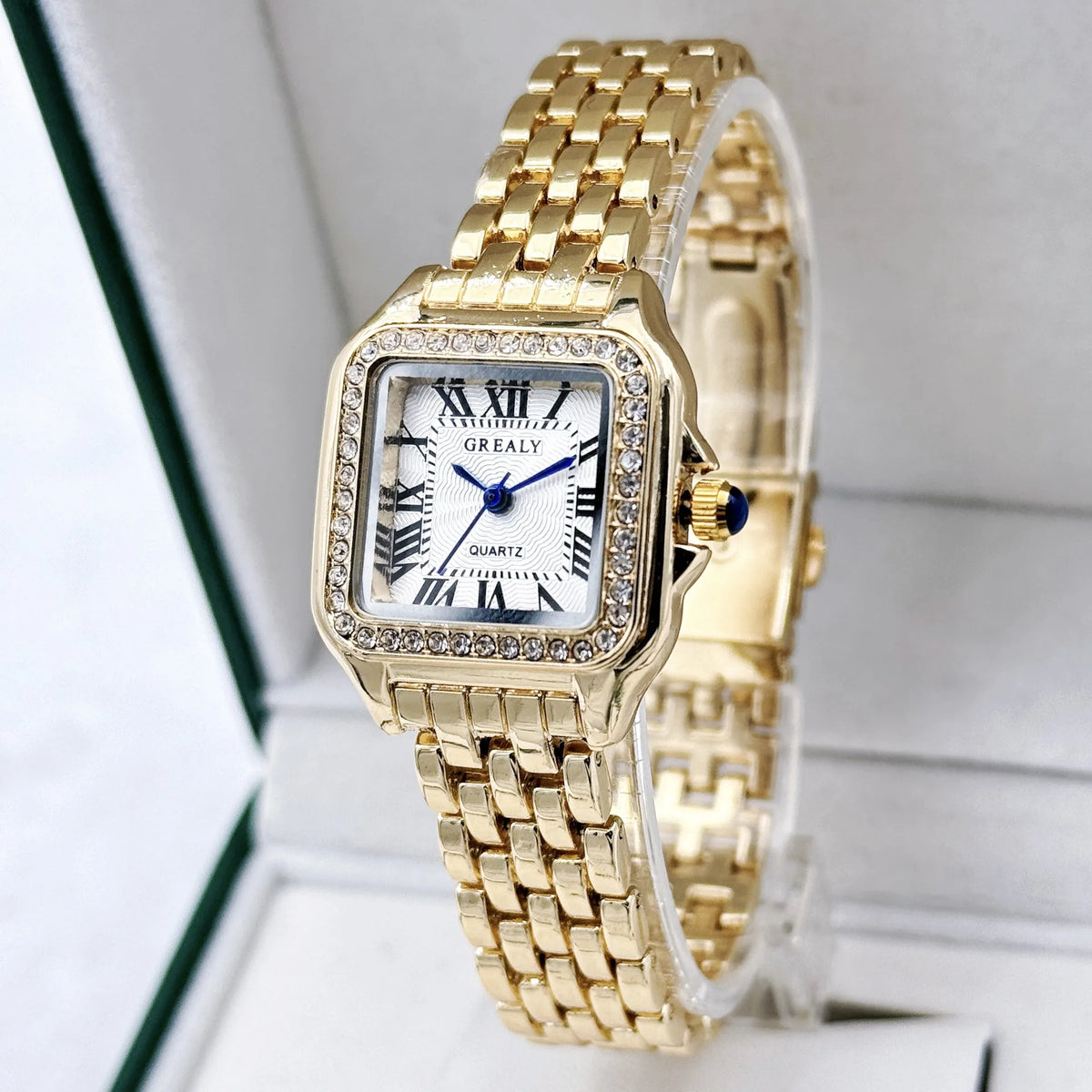 New Women Watch Light Luxury Brand Business Gold Stainless Steel Ladies Fashion Quartz Watches Female Clock Bracelet Wristwatch