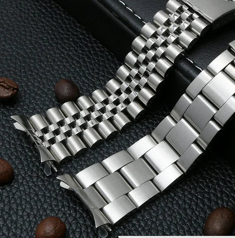 3 Styles 22mm Diving Steel Metal Strap For Casio Duro Mdv107-1A MDV106-1A Watch Wristband Bracelet Watchband Replacement Parts