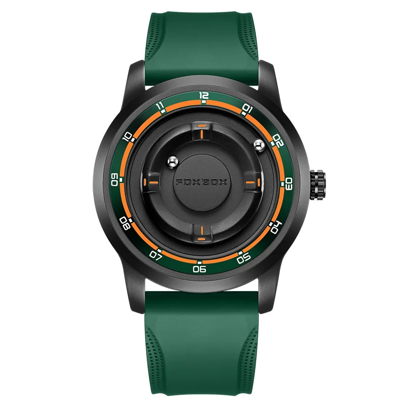 Foxbox 2025 Luxury Watches Men Creative Scrolling Beads Quartz Wristwatches Fashion Waterproof Magnetic Force Mens Watch Reloj