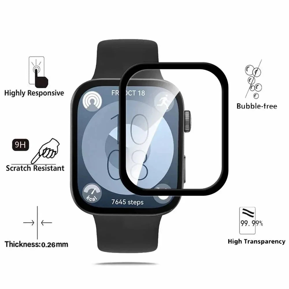Screen Protector Film for Huawei Watch Fit 3  Full Cover Protective Anti-scratch Soft Film for Huawei Fit3 Smartwatch Protector