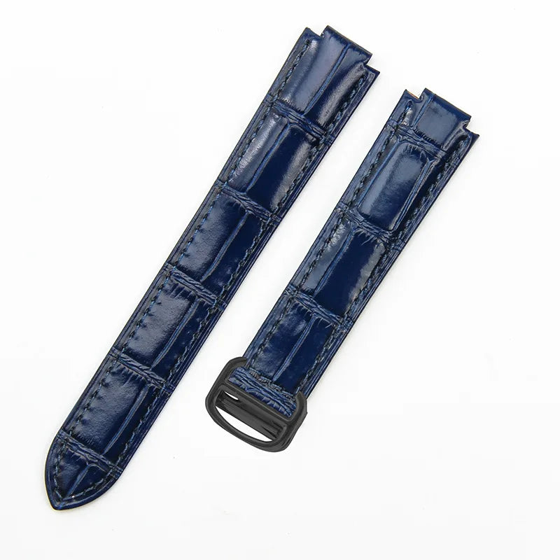 Applicable Cartier Blue Balloon Watch Strap Genuine Leather Unisex Original Folding Buckle Tail Bulge Cowhide Accessories14mm16m
