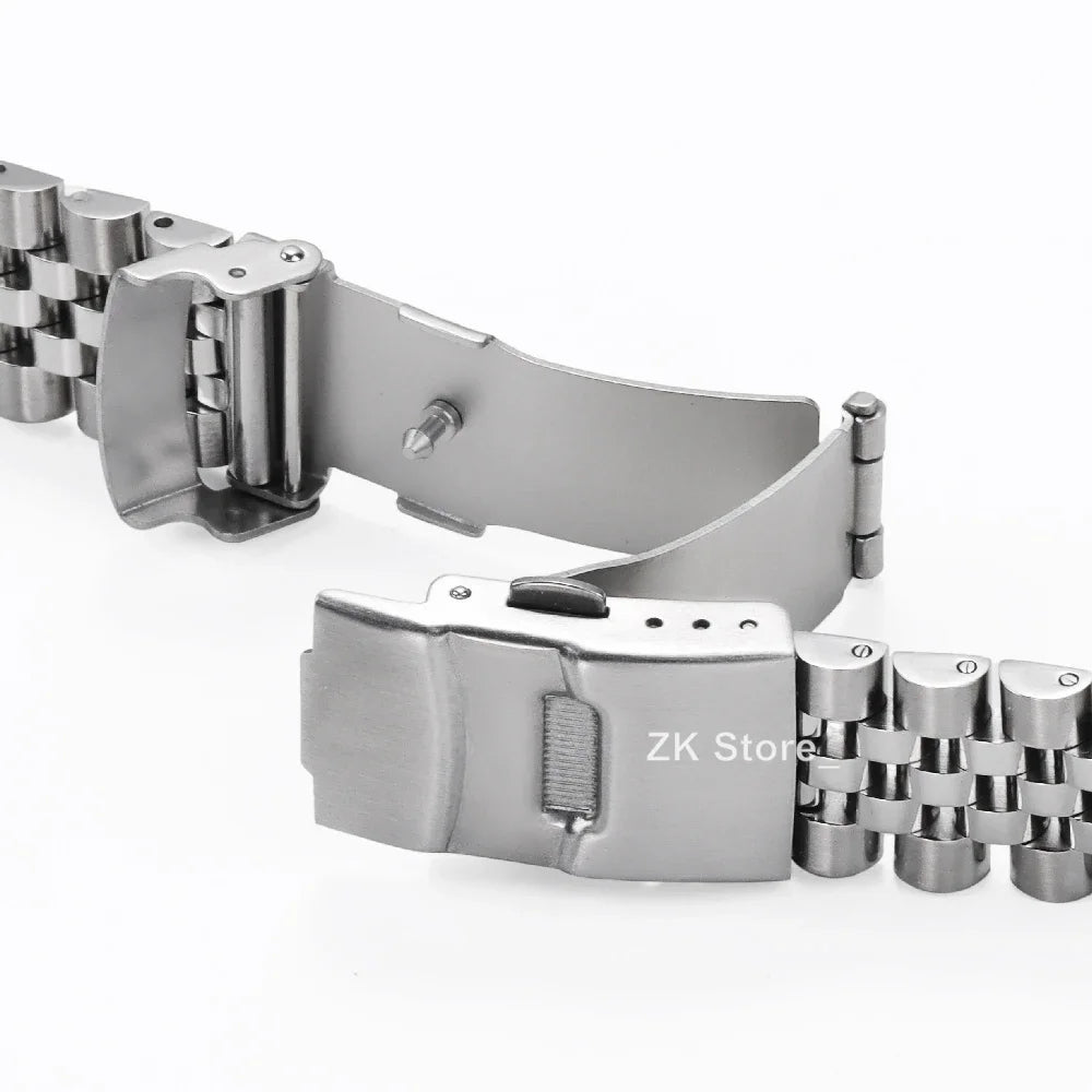 Straight End Stainless Steel Strap for Jubilee SKX007/009 Curved End Metal Watch Band 18mm 19mm 20mm 21mm 22mm Bracelet