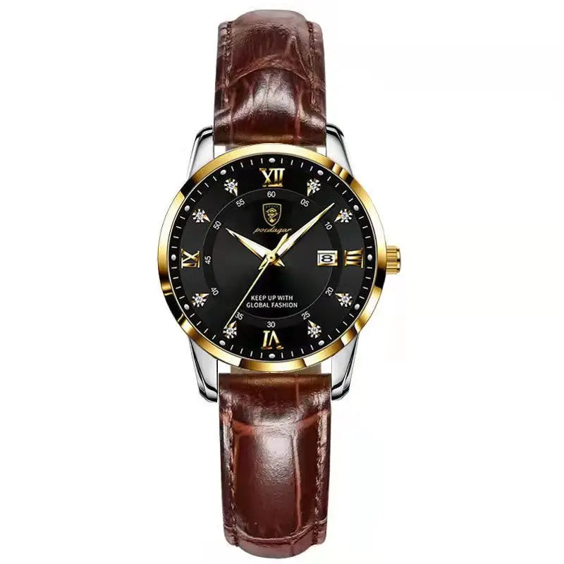 POEDAGAR Casual Wrist Watch For Women Luxury Waterproof Luminous Date Ladies Watch Stainless Steel Quartz Women Watch Gold reloj