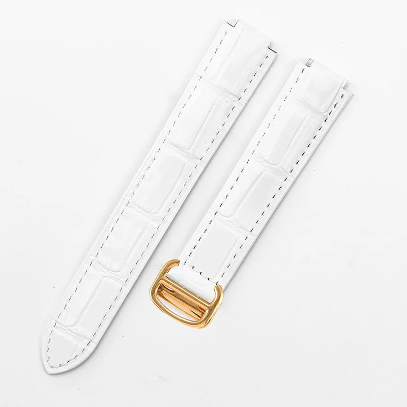 Applicable Cartier Blue Balloon Watch Strap Genuine Leather Unisex Original Folding Buckle Tail Bulge Cowhide Accessories14mm16m
