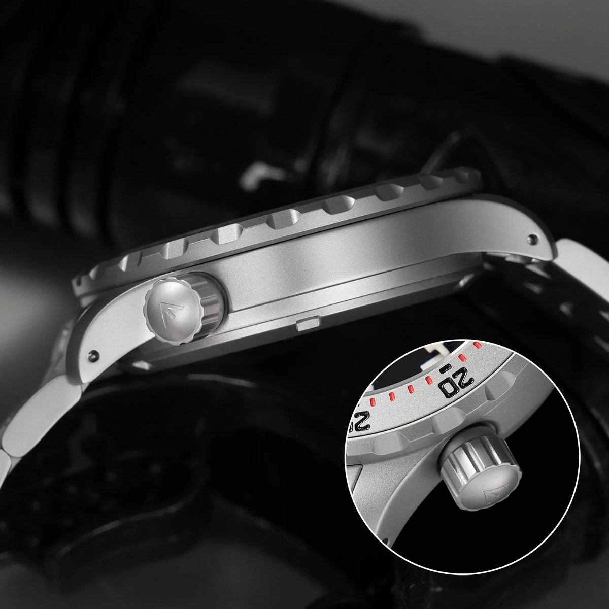 Militado ML20 39Mm Men Automatic Dive Watch Sl3001 Mechanical 200M Waterproof AR Sapphire Luminous Stainless Steel Wristwatch