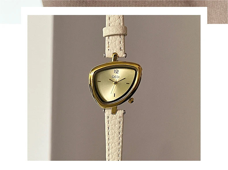 2026New Ladies Watch Versatile Irregular Triangle Dial Design Simple Waterproof High Beauty Women's Fashion Quartz Clock Watches
