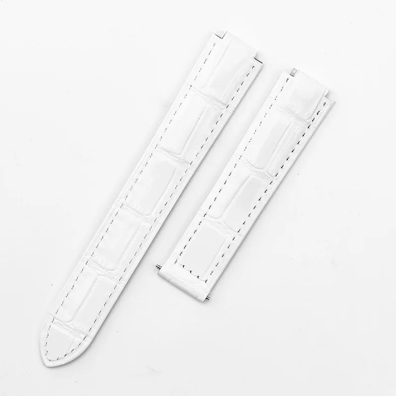 Applicable Cartier Blue Balloon Watch Strap Genuine Leather Unisex Original Folding Buckle Tail Bulge Cowhide Accessories14mm16m
