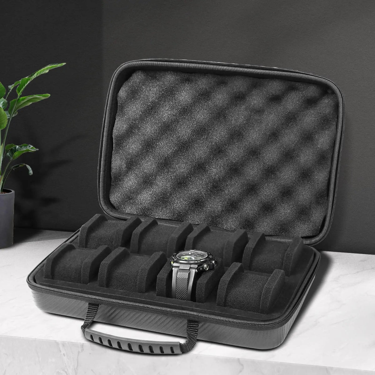 A Sturdy Watch Storage Box Designed for 8 Watches, Suitable for Smartwatches,watch storage organizer,hardshell watch travel case