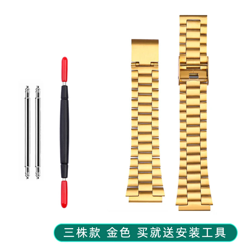 A168 case mod kit Stainless steel metal Bezel watch Case+Strap For Casio A168WG/WA/WGG/WEHA Series Modified Suit watchband+Tool