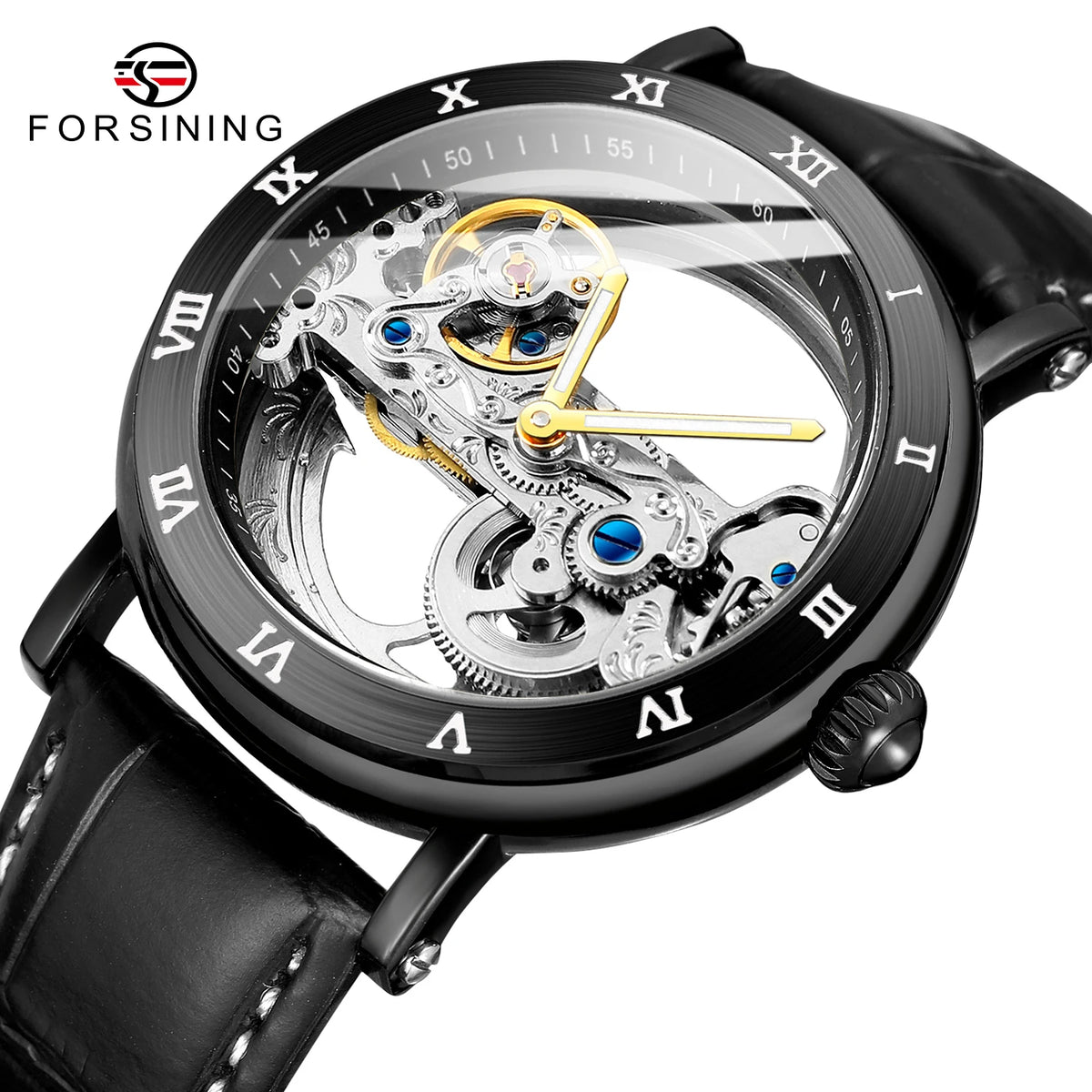 2026 Original Luxury Steel Skeleton Tourbillon Automatic Watches Men Leather Mechanical Waterproof Luminous Elegant Wrist Clock