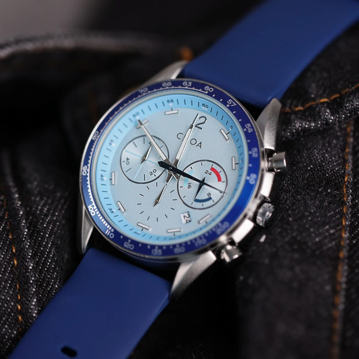 CILOA Blue Round Multi-Function Watch Men's Light Luxury Brand Authentic New Trend Fashion High Quality Quartz Watch