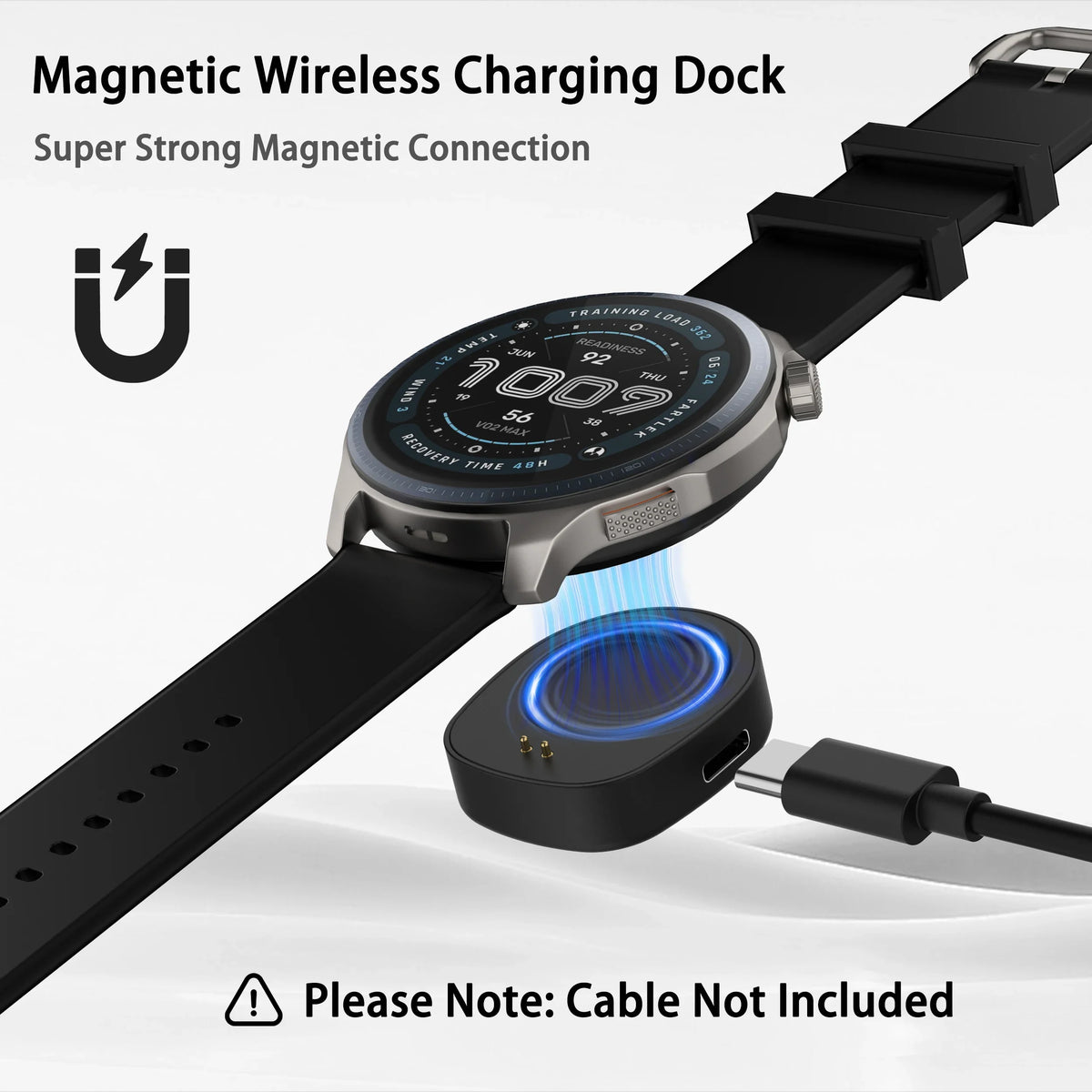 2pcs/lot Portable Charger Converter For Amazfit T-Rex 3/Balance 2/1 Smartwatch Charger Adapter For Amazfit Hello Charging Dock