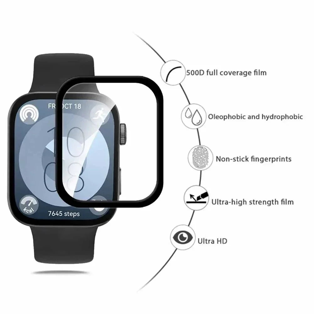 Screen Protector Film for Huawei Watch Fit 3  Full Cover Protective Anti-scratch Soft Film for Huawei Fit3 Smartwatch Protector
