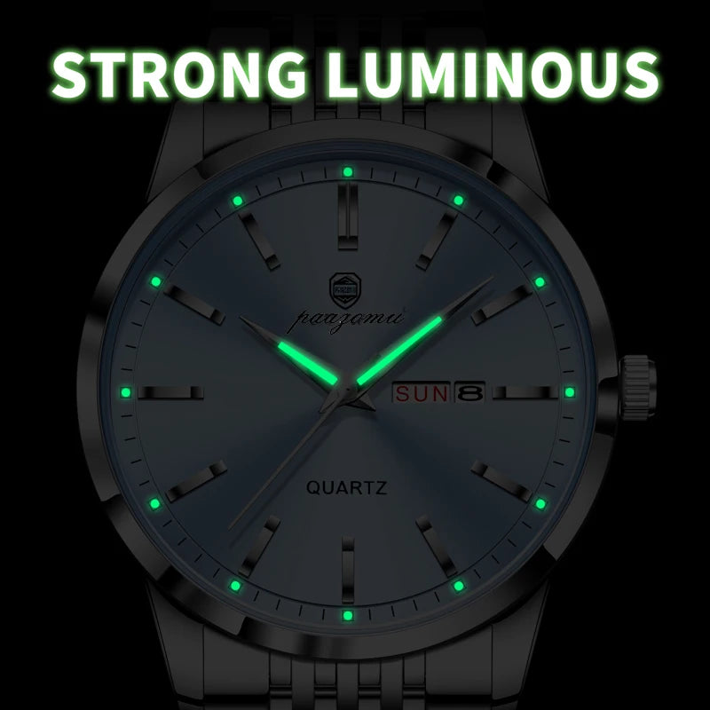 2026 New Top Brand Luxury Man Wristwatch Waterproof Luminous Date Men Watches Stainless Steel Quartz 43mm Men's Watch Male Reloj