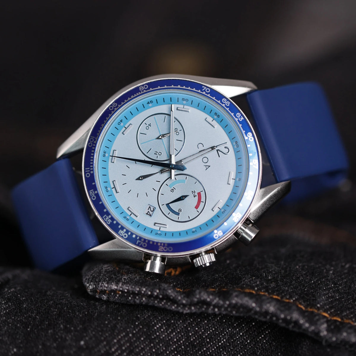 CILOA Blue Round Multi-Function Watch Men's Light Luxury Brand Authentic New Trend Fashion High Quality Quartz Watch