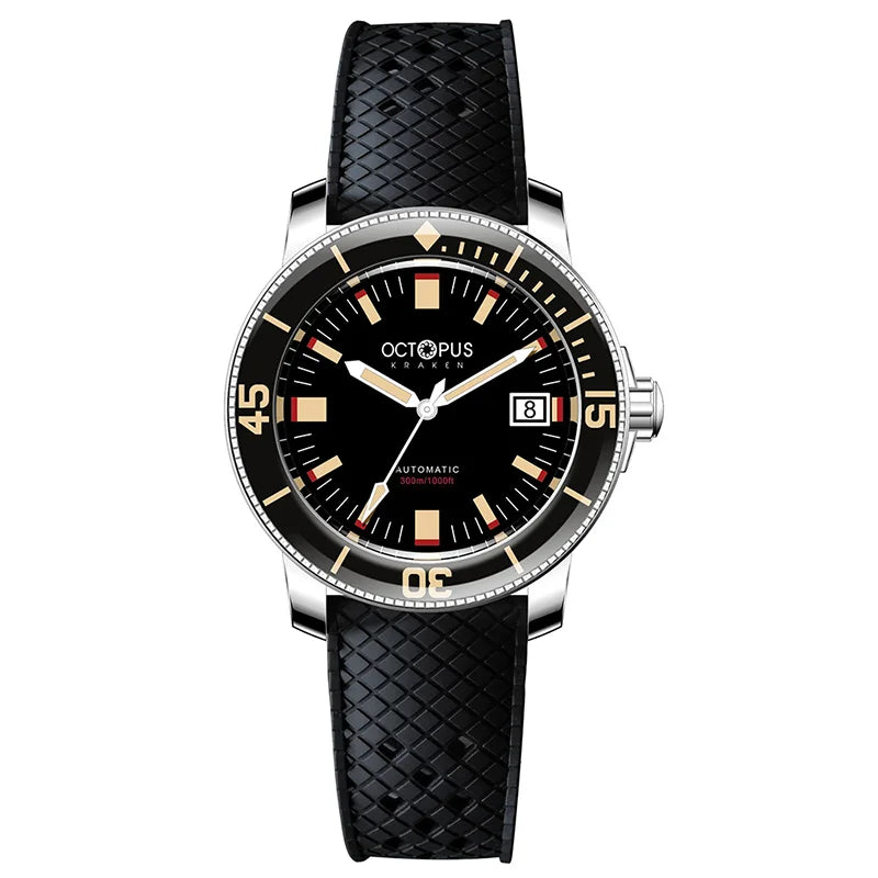 Octopus Kraken 40mm Men's Retro Automatic Watch 30Bar Diver with Mechanical Movement Swiss Super Luminous Sapphire Crystal