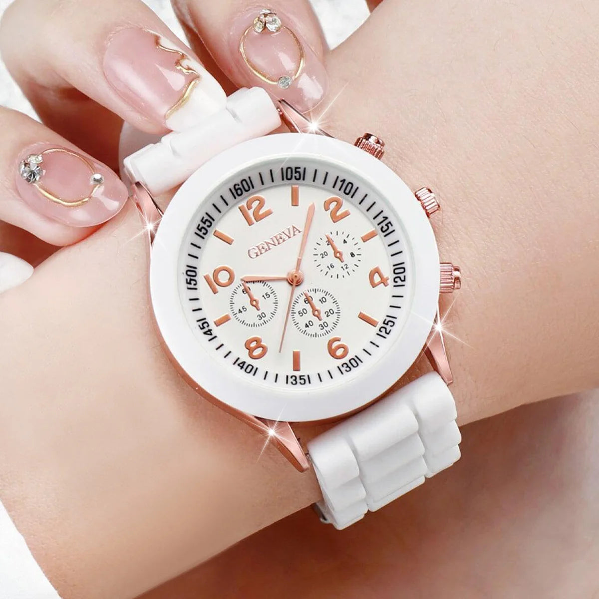 8PCS/Set Fashion Women Watches Casual Ladies Quartz Watch for Girls Clock Gift Reloj Mujer（Without Box）