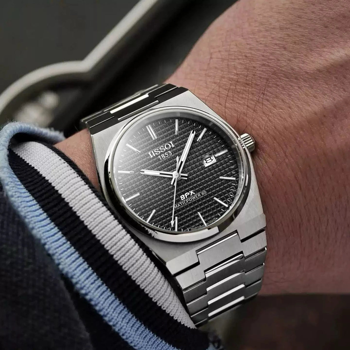 High-Quality Men's Quartz Watch, Luxury Business Style, Stainless Steel Strap, Mesh Dial, Date Function, Waterproof, Casual Daily Watch, Casual Business Wristwatch, Suitable for Daily Office and Party Use
