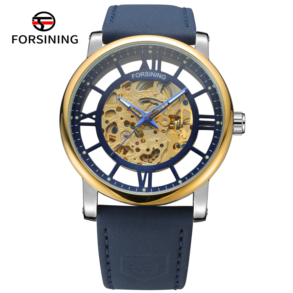 2026 FORSINING Official Original 3d Skeleton Automatic Watches For Men Waterproof Retro Luminous Mechanical Clock Leather Strap
